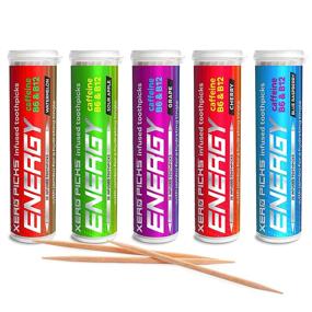 img 4 attached to 💥 Xero Picks - Variety Pack of ENERGY-Infused Flavored Toothpicks with Caffeine, B12, and B6 (5 Pack)