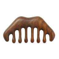 🌳 wooden comb: natural wood wide tooth hair comb for gentle scalp massage and relaxation - no static, handheld head care tool for meridian massage and acupoint stimulation logo