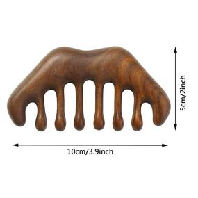 img 3 attached to 🌳 Wooden Comb: Natural Wood Wide Tooth Hair Comb for Gentle Scalp Massage and Relaxation - No Static, Handheld Head Care Tool for Meridian Massage and Acupoint Stimulation