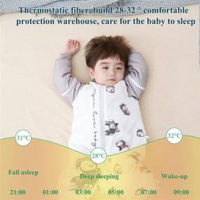 img 1 attached to Reinewol XL Toddler Sleep Sack with Removable Sleeves - Gray Sleep Bag with Feet, 2.5 Tog Wearable Blanket for Girls and Boys - Thermostatic & Sweat Absorbent