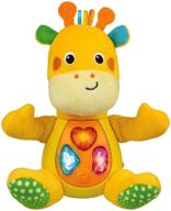 🦒 kiddolab sing and learn plush giraffe - musical stuffed animals with 3 light-up buttons, 4 children's nursery songs and sound effects - soft learning toy for babies and toddlers логотип