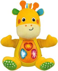 img 4 attached to 🦒 KiddoLab Sing and Learn Plush Giraffe - Musical Stuffed Animals with 3 Light-Up Buttons, 4 Children's Nursery Songs and Sound Effects - Soft Learning Toy for Babies and Toddlers