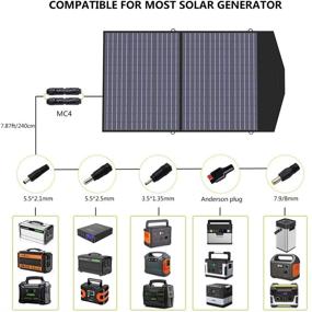 img 3 attached to 🔆 ALLPOWERS 100W Foldable Solar Panel: Portable Solar Charger for Camping, Laptops, Motorhomes, Caravans, Compatible with Portable Power Station, Solar Generator