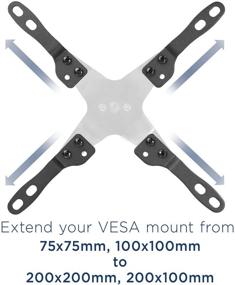 img 1 attached to 📺 Mount-It! VESA Adapter Kit for TV Wall Mount Bracket – Converts 75x75 and 100x100mm to 200x100 and 200x200mm – Compatible with 23-42 Inch TVs and Monitors – Hardware Included