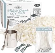 jumbo diy candle making kit - create 50 beautiful soy candles! includes 5lb wax, supplies, tools & instructions logo