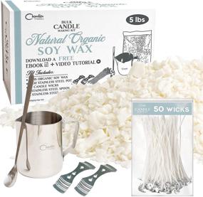img 4 attached to Jumbo DIY Candle Making Kit - Create 50 Beautiful Soy Candles! Includes 5lb Wax, Supplies, Tools & Instructions
