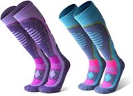 aii thermal ski socks: ideal for men and women (2 pairs), cross country skiing and snowboarding, perfect outdoor socks for ski enthusiasts логотип