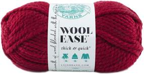 img 1 attached to 🧶 Lion Brand Bulk Buy Wool Ease Thick and Quick Yarn (3-Pack) - Cranberry (640-138)