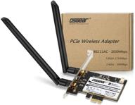 🔌 osgear 2030mbps карта pcie wi-fi + bluetooth 5.0 для windows 10 8 7 – двухдиапазонная 2.4g 300mbps / 5g 1733mbps - высокоскоростной адаптер сети wlan для настольного компьютера 2 антенны – совместима с 9260ac логотип