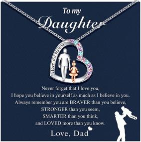 img 4 attached to Daughter Necklace Father Gifts Jewelry