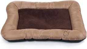 img 2 attached to 🐾 Premium Plush Cozy Pet Bed by PETMAKER - Tan, 43"x29" for Ultimate Comfort