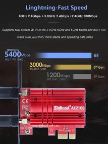 img 1 attached to 🔌 ZYT WiFi 6E AX210 PCIE WiFi карта: Расширение до 6 ГГц, 5400Мбит/с, Трехдиапазонный, Bluetooth 5.2 - Поддержка Windows 10 64 бит