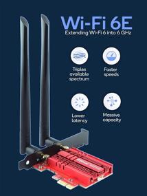 img 2 attached to 🔌 ZYT WiFi 6E AX210 PCIE WiFi карта: Расширение до 6 ГГц, 5400Мбит/с, Трехдиапазонный, Bluetooth 5.2 - Поддержка Windows 10 64 бит