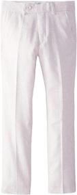 img 2 attached to Isaac Mizrahi Boys' Chambray Linen Pants - Enhancing Boys' Clothing for Fashionable Comfort and Style