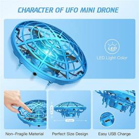 img 1 attached to Infrared Induction Interactive Drone - Motion Hand-Controlled UFO Flying Ball Toy with 360° Rotating, Flashing LED Lights - Perfect Indoor Flyer Toy for Kids, Boys, Girls - TURN RAISE Suspension Helicopter