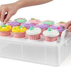 img 1 attached to Cupcake Carrier Holder Stackable Cupcakes