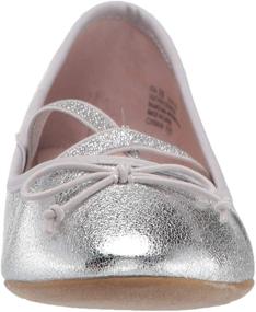 img 3 attached to Детские туфли NINA Zavana Ballet Silver Crackle на плоской подошве