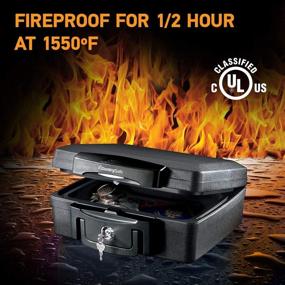 img 3 attached to 🔥 SentrySafe H0100 Fireproof Waterproof Box: Key Lock, 0.17 Cubic Feet, Black - Ultimate Protection for Valuables