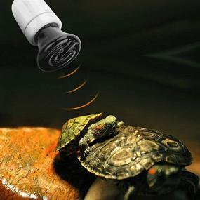 img 3 attached to 🔥 YOUTHINK Ceramic E27 Heat Lamp Holder: Independent Switch, No Bulb for Reptiles (US Plug)