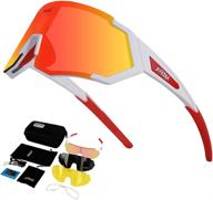 🚴 cycling sunglasses with 3 interchangeable lenses - polarized sports eyewear logo