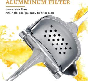 img 2 attached to 🍋 Heavy Duty Stainless Steel Manual Hand Juicer - Akamino Hand Squeezer for Fresh Lemon Orange Citrus Juice Extraction