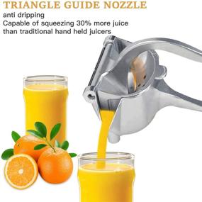 img 1 attached to 🍋 Heavy Duty Stainless Steel Manual Hand Juicer - Akamino Hand Squeezer for Fresh Lemon Orange Citrus Juice Extraction