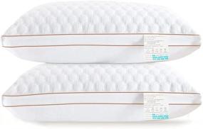 img 4 attached to 🌬️ SSZTI Hotel Quality Cooling Pillows for Sleeping [Set of 2, 16 x 24 in] – Comfortable Relief from Migraine & Neck Pain for Back, Stomach, and Side Sleepers