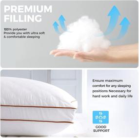img 2 attached to 🌬️ SSZTI Hotel Quality Cooling Pillows for Sleeping [Set of 2, 16 x 24 in] – Comfortable Relief from Migraine & Neck Pain for Back, Stomach, and Side Sleepers