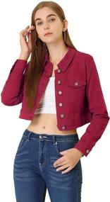 img 2 attached to Allegra Womens Casual Button Jacket Women's Clothing for Coats, Jackets & Vests