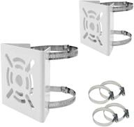 ๐ธ ahn'qiraj universal pole mounting bracket for cctv security camera ptz dome - vertical pole mount with 8 loops - pack of 2 logo