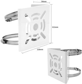 img 3 attached to 📸 Ahn'Qiraj Universal Pole Mounting Bracket for CCTV Security Camera Ptz Dome - Vertical Pole Mount with 8 Loops - Pack of 2