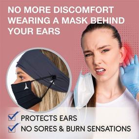 img 1 attached to 🧢 Headband with Buttons for Face Mask - Enhancing Ear Protection, Comfort, and Mask Holder for Nurses and Mask Wearers