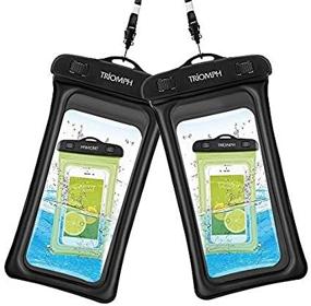 img 2 attached to Triomph Floating Waterproof Phone Pouch – 2 Pack, iPhone 11 Pro Max/Xs Max, Samsung Galaxy S10 S9+ – Dry Bag for Outdoor Activities