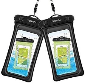 img 4 attached to Triomph Floating Waterproof Phone Pouch – 2 Pack, iPhone 11 Pro Max/Xs Max, Samsung Galaxy S10 S9+ – Dry Bag for Outdoor Activities