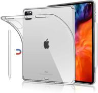 📱 transparent back cover cases for ipad pro 12.9 inch 4th gen 2020 & 3rd gen 2018, supports apple pencil 2nd gen charging, case for ipad pro 12.9" 4th/3rd gen logo