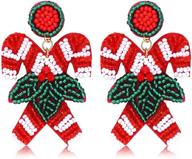 christmas earrings bohemia handmade colorful logo