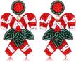 christmas earrings bohemia handmade colorful logo