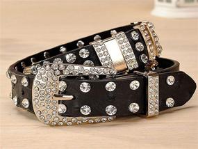 img 1 attached to Stylish Women's Accessories for Belts - Rhinestone-studded Western Cowgirl Designer Collection