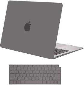 img 4 attached to 💻 MOSISO Чехол для MacBook Air 13 дюймов 2020-2018: A2337 M1 A2179 A1932, Retina Display, Touch ID, серый корпус и накладка на клавиатуру