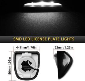 img 2 attached to 🚗 Waterproof White PCB Glazed 3 LED License Plate Light Lamp Assembly Replacement for 1999-2013 Chevy Silverado GMC Sierra Cadillac Escalade Yukon (Glossy Housing) by BA-BOLING
