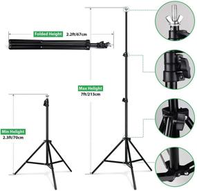 img 1 attached to 🎉 HPUSN Adjustable 10ft Backdrop Stand for Wedding and Party Stage Decoration, Background Support System Kit for Photography Studio with Clamp, Sand Bag, Carry Bag - Photo Video Studio