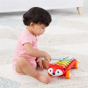 img 3 attached to 🦊 Explore & More Fox Xylophone Baby Toy by Skip Hop