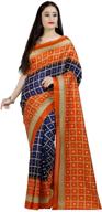 chandrakala sarees: women's art silk printed indian traditional sari with unstitched blousepiece (1414) - exquisite and timeless logo