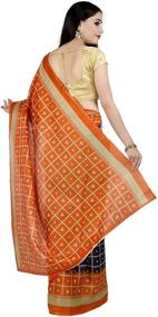 img 3 attached to Chandrakala Sarees: Women's Art Silk Printed Indian Traditional Sari with Unstitched Blousepiece (1414) - Exquisite and Timeless