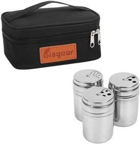 img 3 attached to 🧂 Bisgear 6Pc Stainless Steel Salt & Pepper Shaker Sets - Portable Spice Shaker Seasoning Dispenser with Adjustable Holes & Travel Bag for Backpacking, Camping, BBQ - Enhanced SEO