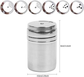 img 2 attached to 🧂 Bisgear 6Pc Stainless Steel Salt & Pepper Shaker Sets - Portable Spice Shaker Seasoning Dispenser with Adjustable Holes & Travel Bag for Backpacking, Camping, BBQ - Enhanced SEO