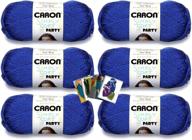 🧶 6-pack caron simply soft party yarn with patterns - royal sparkle: enhanced for better seo logo