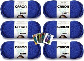 img 4 attached to 🧶 6-Pack Caron Simply Soft Party Yarn with Patterns - Royal Sparkle: Enhanced for Better SEO