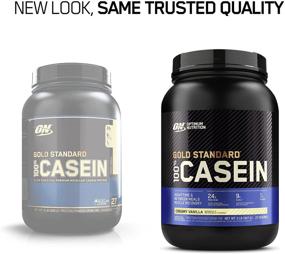 img 3 attached to 🥛 Optimum Nutrition Gold Standard 100% Micellar Casein Protein Powder: Keep Full, Aid Overnight Muscle Recovery, Creamy Vanilla, 2lb (Packaging May Vary)