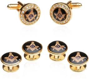 img 4 attached to 🔷 Freemason Cufflinks: Exquisite Crystal Cufflinks by Cuff Daddy, Perfect for Presentations